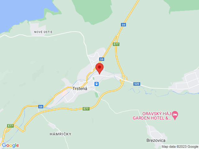 Google map: Oravická 617/20, Trstená